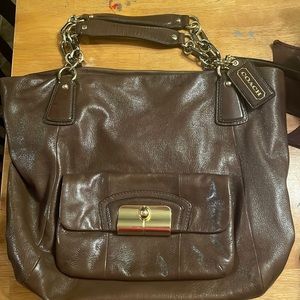 COACH brown leather purse